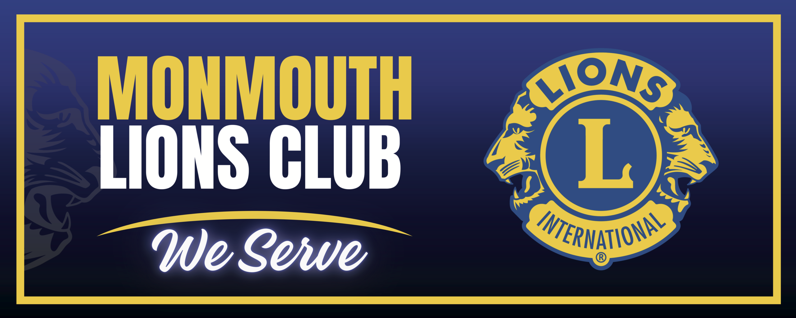 Monmouth Lions Club beach party banner design